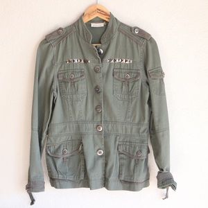 Studded Military Style Jacket